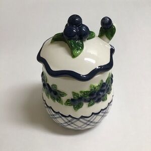 Blueberry Jam Jar Lid Spoon Farmhouse Breakfast Marmalade Vintage MWW Market